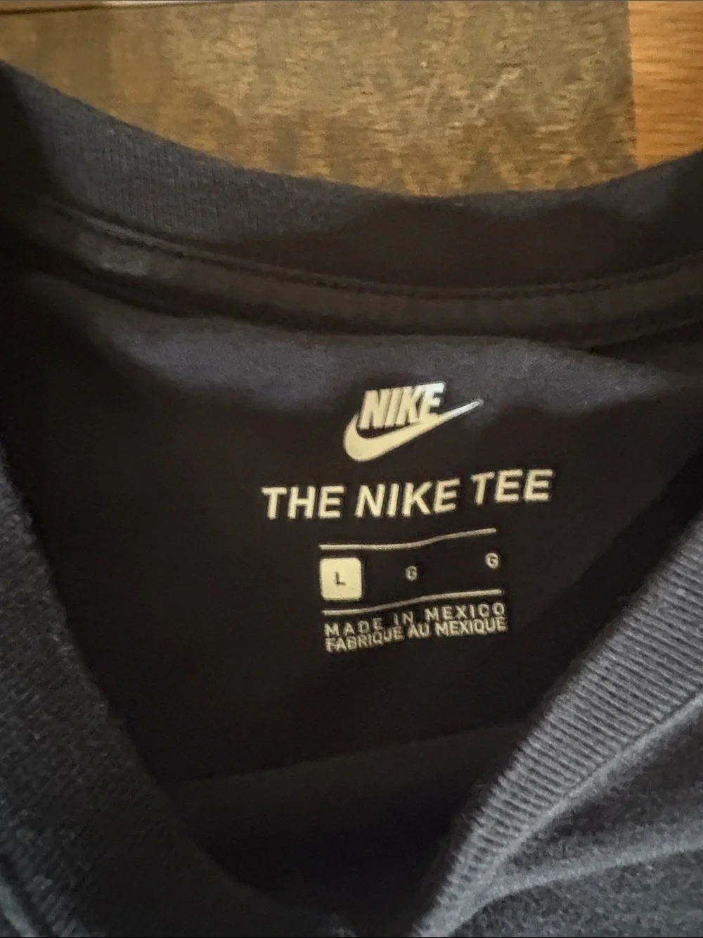 Nike Black Tee with Pink & Teal Swoosh and Colorblock Sleeves